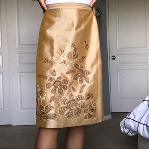 ⭐️ Gold Pencil Skirt NWT